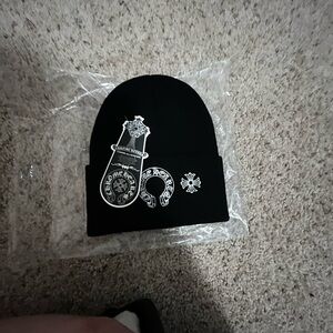 Black chrome hearts, beanie